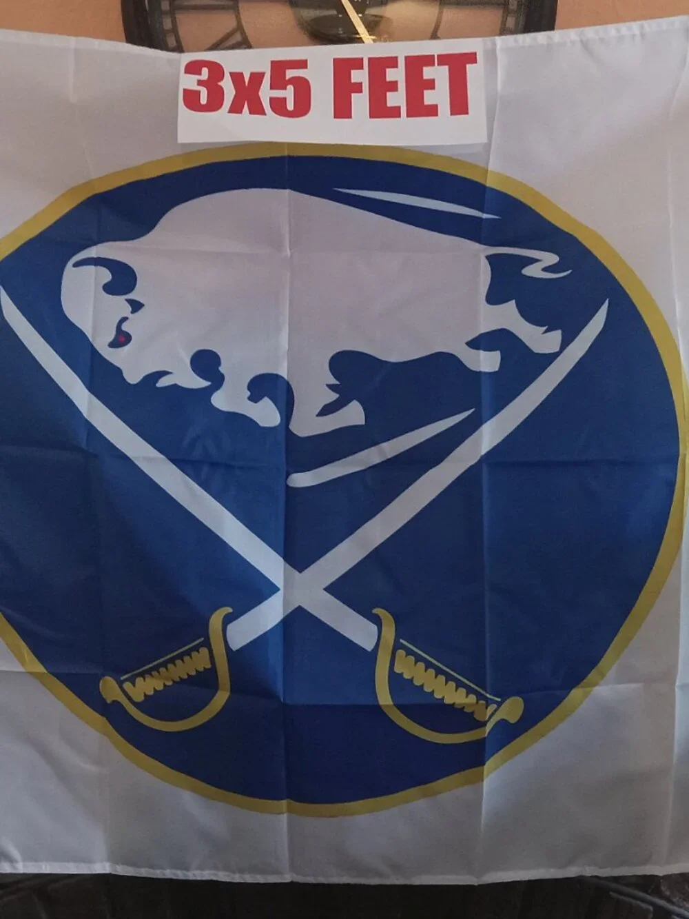Buffalo Sabres White NHL 3X5 Feet Flag Banner Pole or Wall Decor